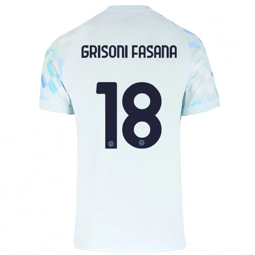 Danxen Criança Camisola Marco Grisoni Fasana #18 Branco Azul Alternativa 2025/26 Camisa Brasil