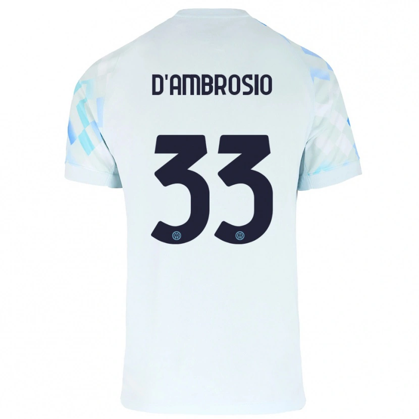 Danxen Criança Camisola Danilo D'ambrosio #33 Branco Azul Alternativa 2025/26 Camisa Brasil