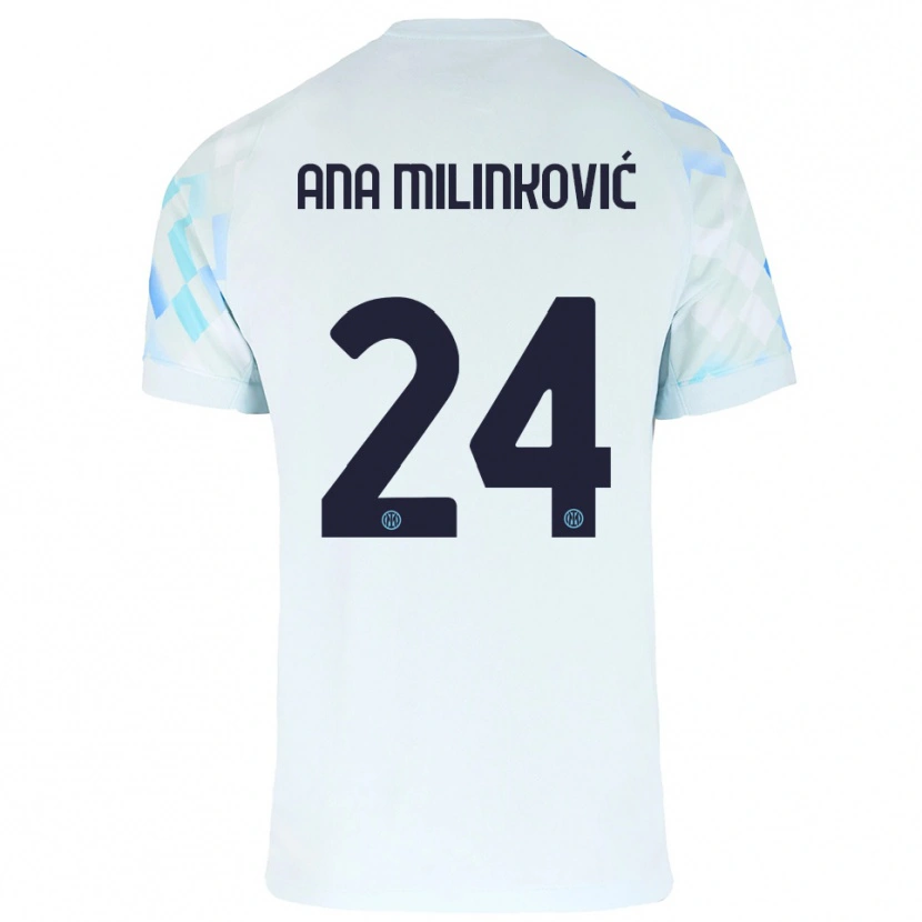 Danxen Criança Camisola Marija Ana Milinković #24 Branco Azul Alternativa 2025/26 Camisa Brasil