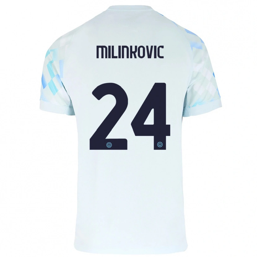 Danxen Criança Camisola Marija Milinković #24 Branco Azul Alternativa 2025/26 Camisa Brasil