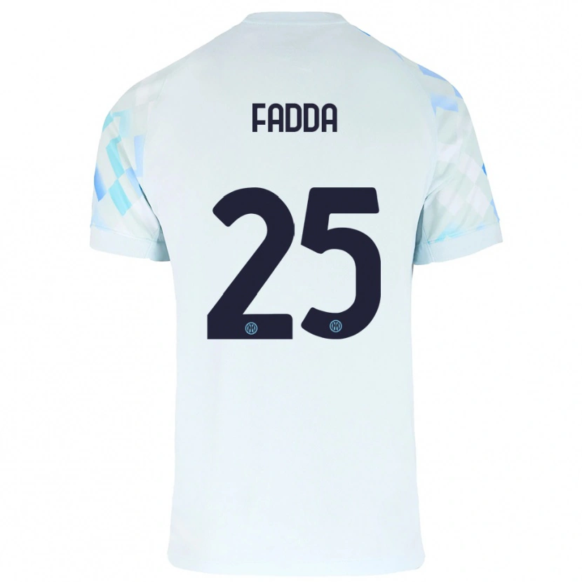 Danxen Criança Camisola Paola Fadda #25 Branco Azul Alternativa 2025/26 Camisa Brasil