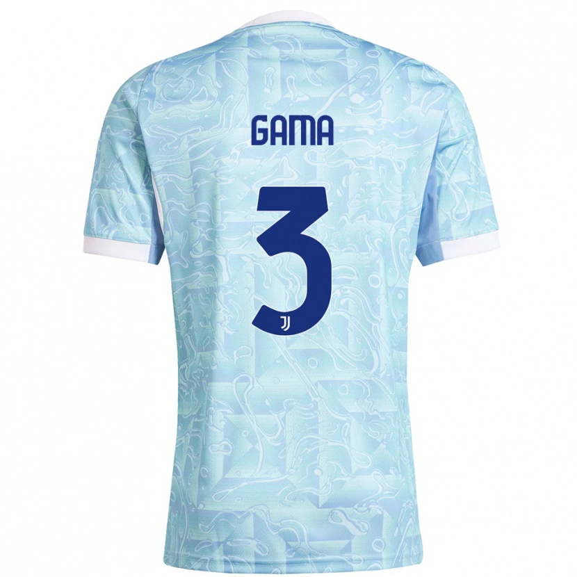 Danxen Criança Camisola Sara Gama #3 Azul Celeste Amarelo Alternativa 2025/26 Camisa Brasil