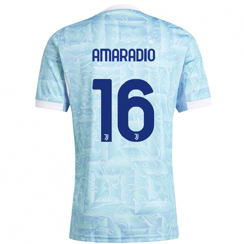 Danxen Criança Camisola Luca Amaradio #16 Azul Celeste Amarelo Alternativa 2025/26 Camisa Brasil
