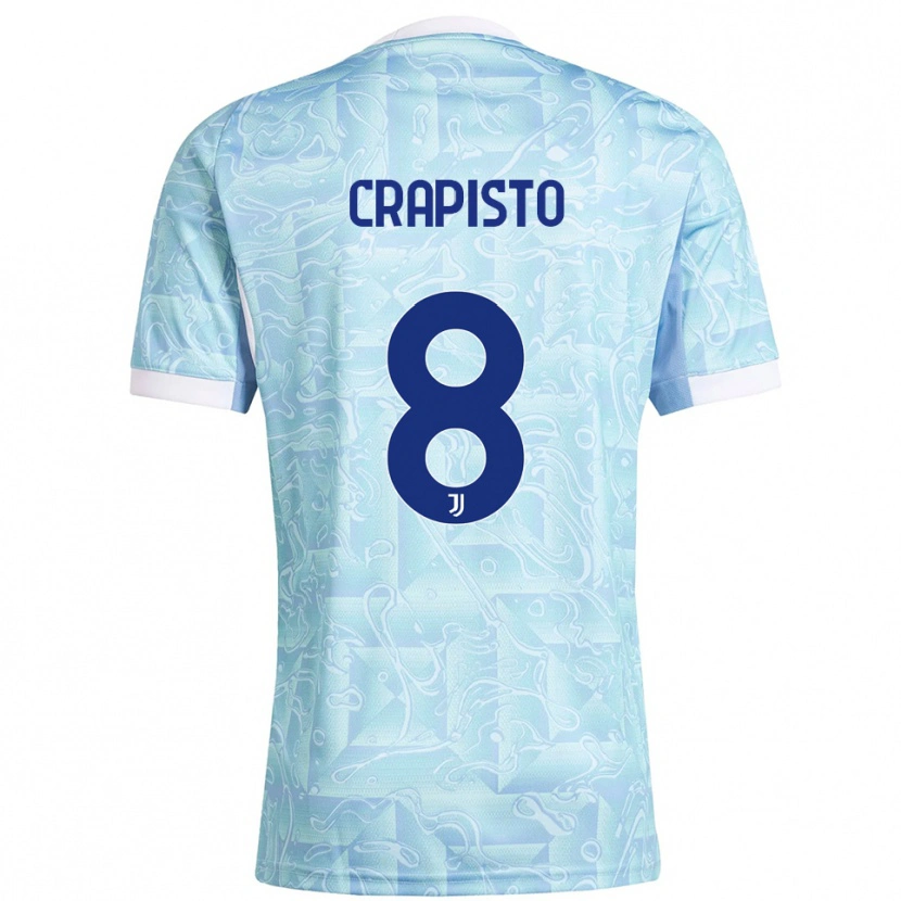 Danxen Criança Camisola Francesco Crapisto #8 Azul Celeste Amarelo Alternativa 2025/26 Camisa Brasil