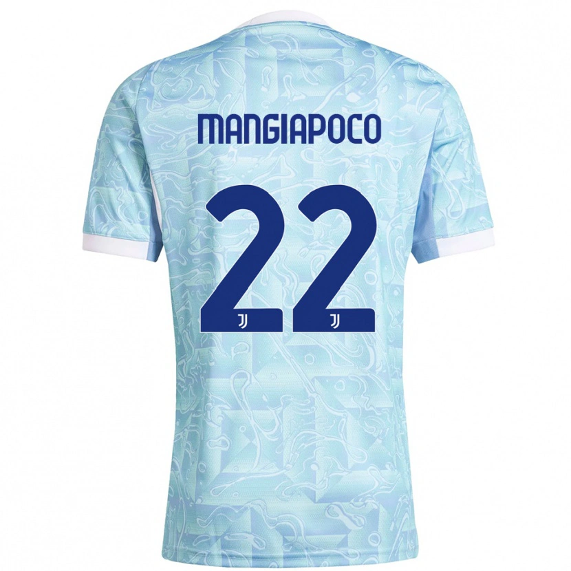 Danxen Criança Camisola Stefano Mangiapoco #22 Azul Celeste Amarelo Alternativa 2025/26 Camisa Brasil