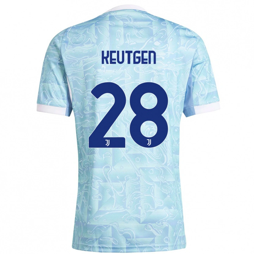 Danxen Criança Camisola Enzo Keutgen #28 Azul Celeste Amarelo Alternativa 2025/26 Camisa Brasil