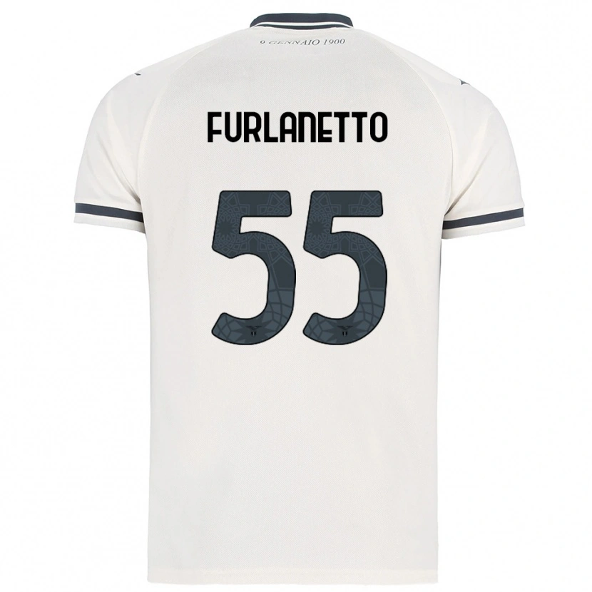 Danxen Criança Camisola Alessio Furlanetto #55 Branco Marinho Alternativa 2025/26 Camisa Brasil