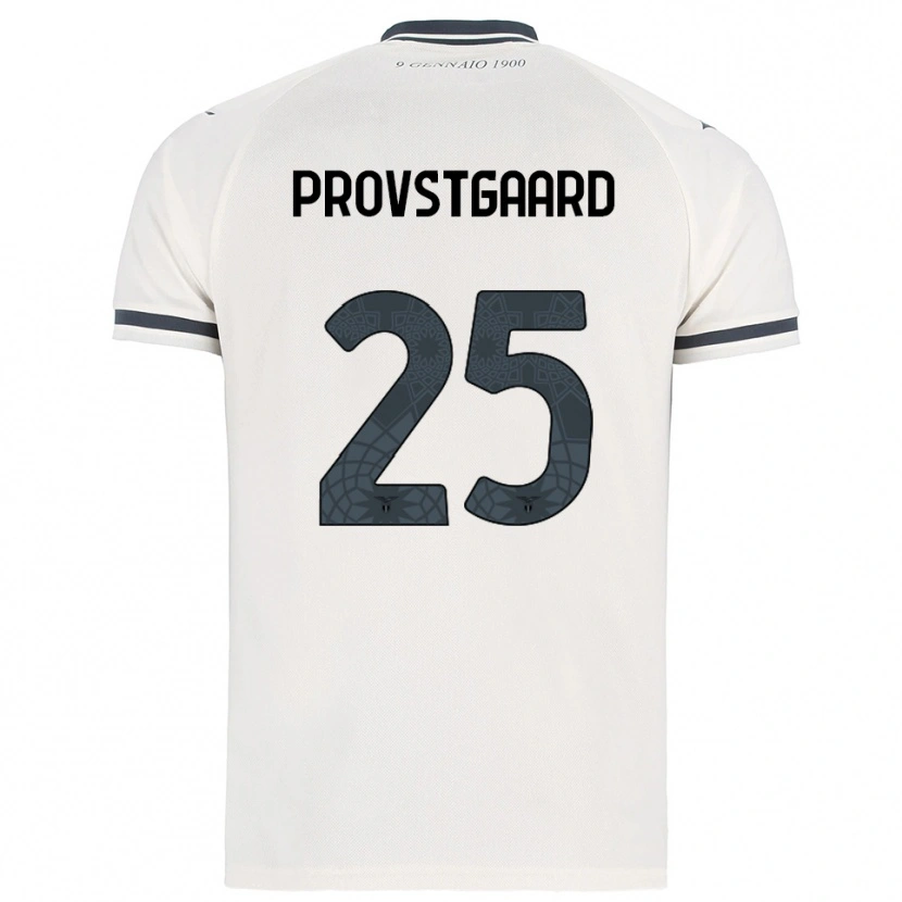 Danxen Criança Camisola Oliver Provstgaard #25 Branco Marinho Alternativa 2025/26 Camisa Brasil