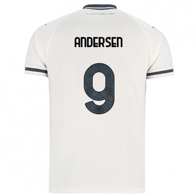 Danxen Criança Camisola Signe Holt Andersen #9 Branco Marinho Alternativa 2025/26 Camisa Brasil