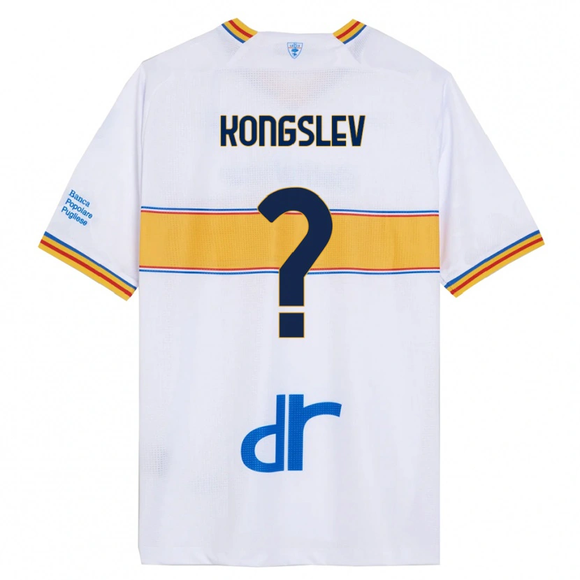 Danxen Criança Camisola Frederik Kongslev #0 Branco Amarelo Alternativa 2025/26 Camisa Brasil