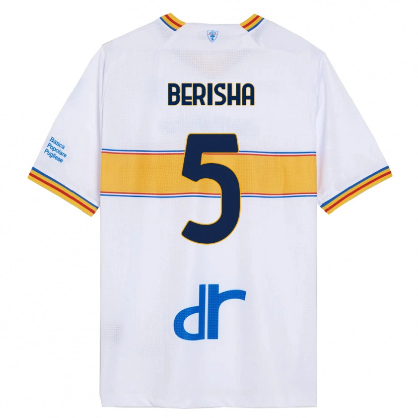 Danxen Criança Camisola Medon Berisha #5 Branco Amarelo Alternativa 2025/26 Camisa Brasil