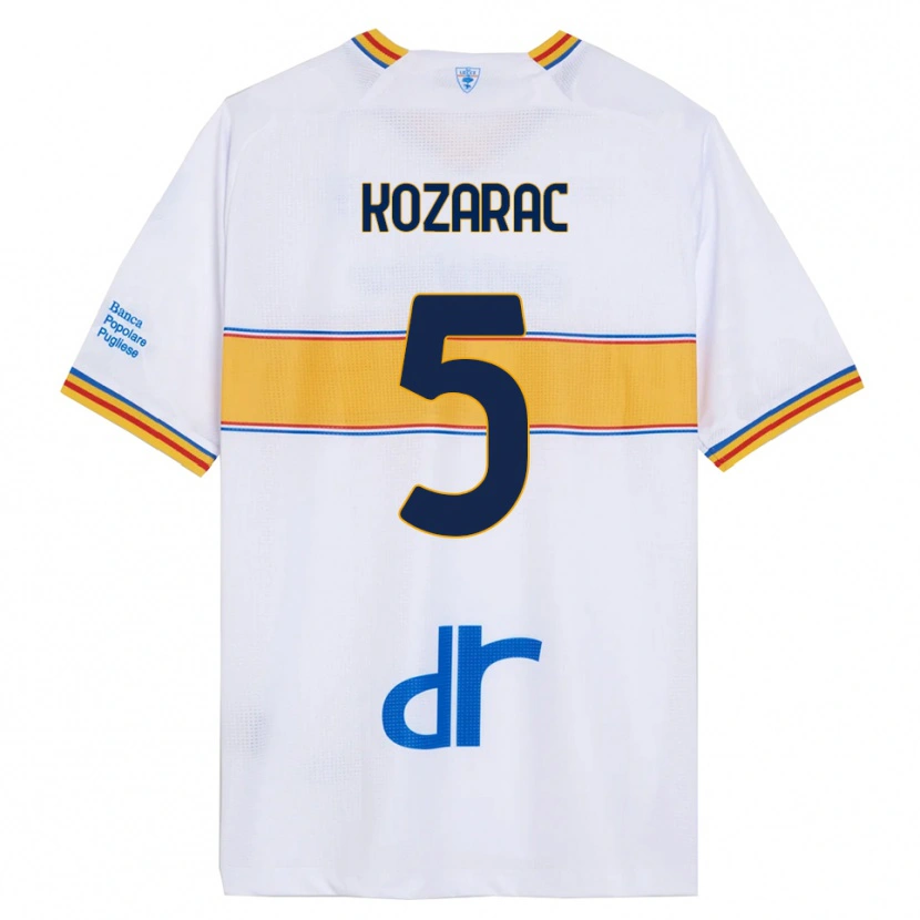 Danxen Criança Camisola Haris Kozarac #5 Branco Amarelo Alternativa 2025/26 Camisa Brasil