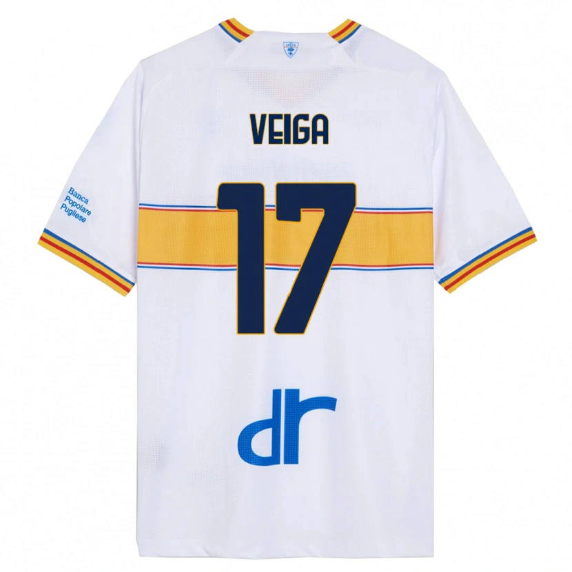 Danxen Criança Camisola Danilo Veiga #17 Branco Amarelo Alternativa 2025/26 Camisa Brasil