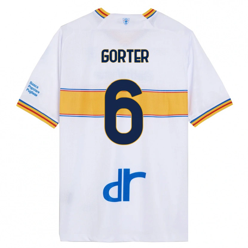 Danxen Criança Camisola Olaf Gorter #6 Branco Amarelo Alternativa 2025/26 Camisa Brasil