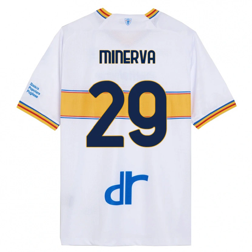 Danxen Criança Camisola Francesco Minerva #29 Branco Amarelo Alternativa 2025/26 Camisa Brasil