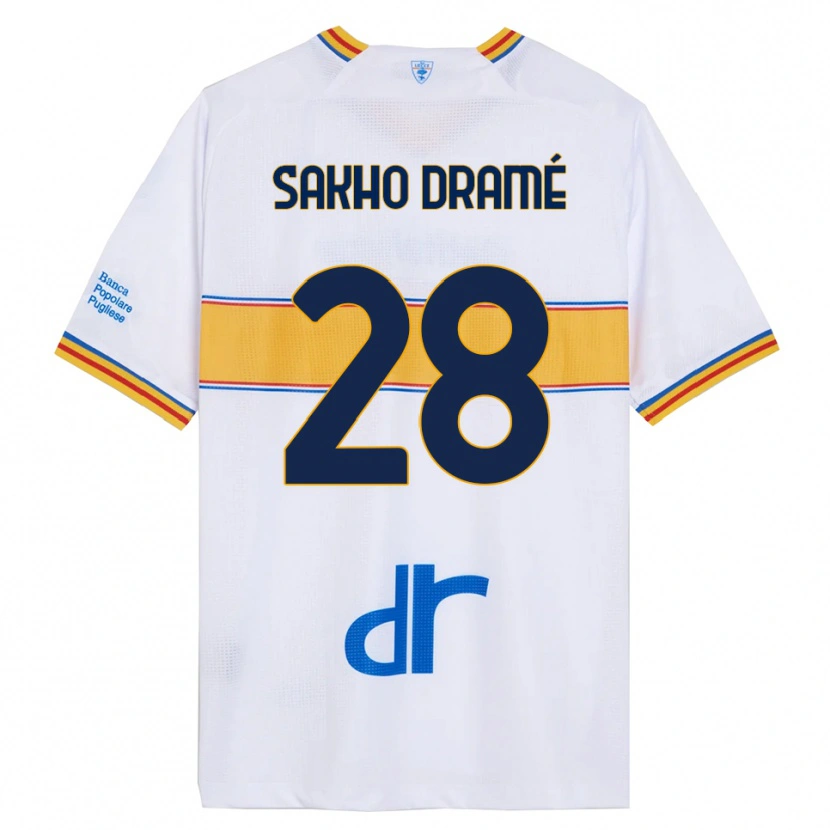 Danxen Criança Camisola Samba Sakho Dramé #28 Branco Amarelo Alternativa 2025/26 Camisa Brasil