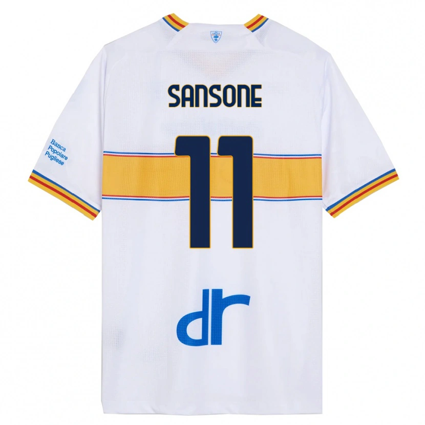 Danxen Criança Camisola Nicola Sansone #11 Branco Amarelo Alternativa 2025/26 Camisa Brasil