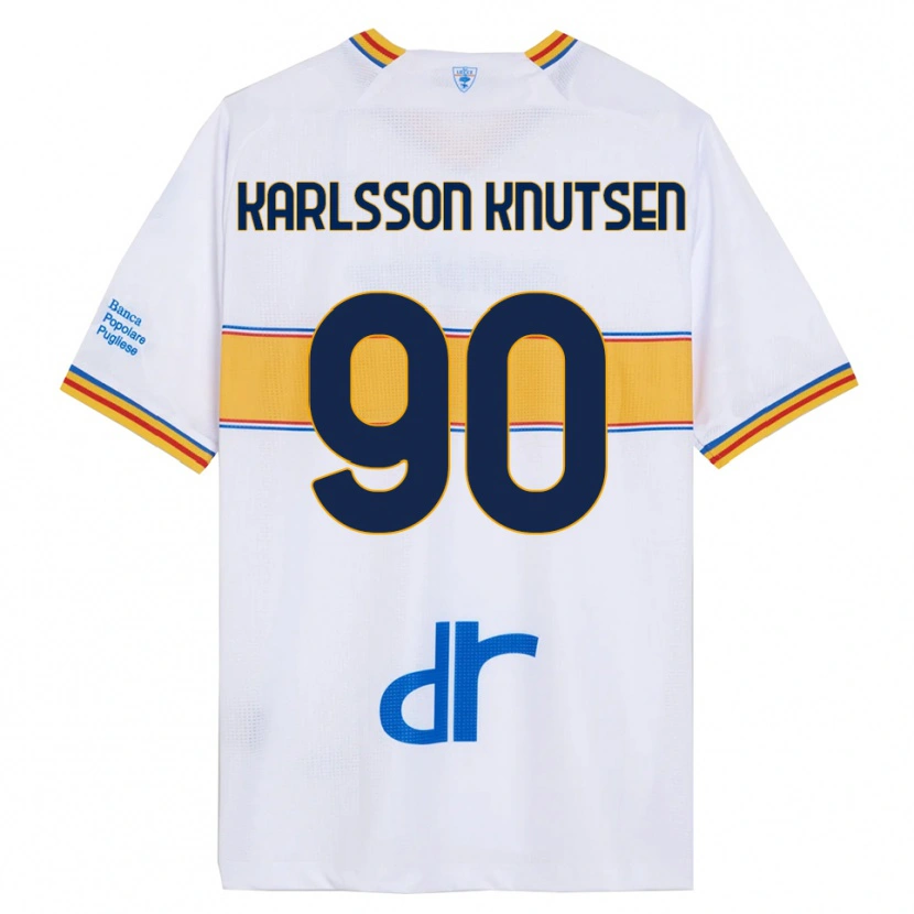 Danxen Criança Camisola Storm Karlsson Knutsen #90 Branco Amarelo Alternativa 2025/26 Camisa Brasil
