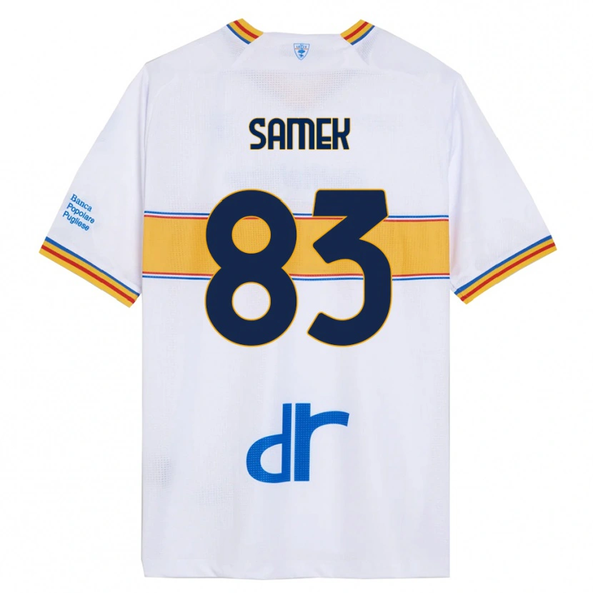 Danxen Criança Camisola Daniel Samek #83 Branco Amarelo Alternativa 2025/26 Camisa Brasil