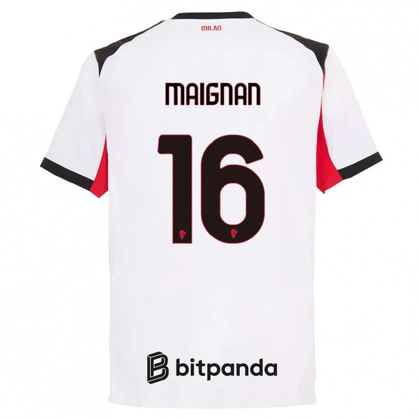 Danxen Criança Camisola Mike Maignan #16 Branco Preto Alternativa 2025/26 Camisa Brasil