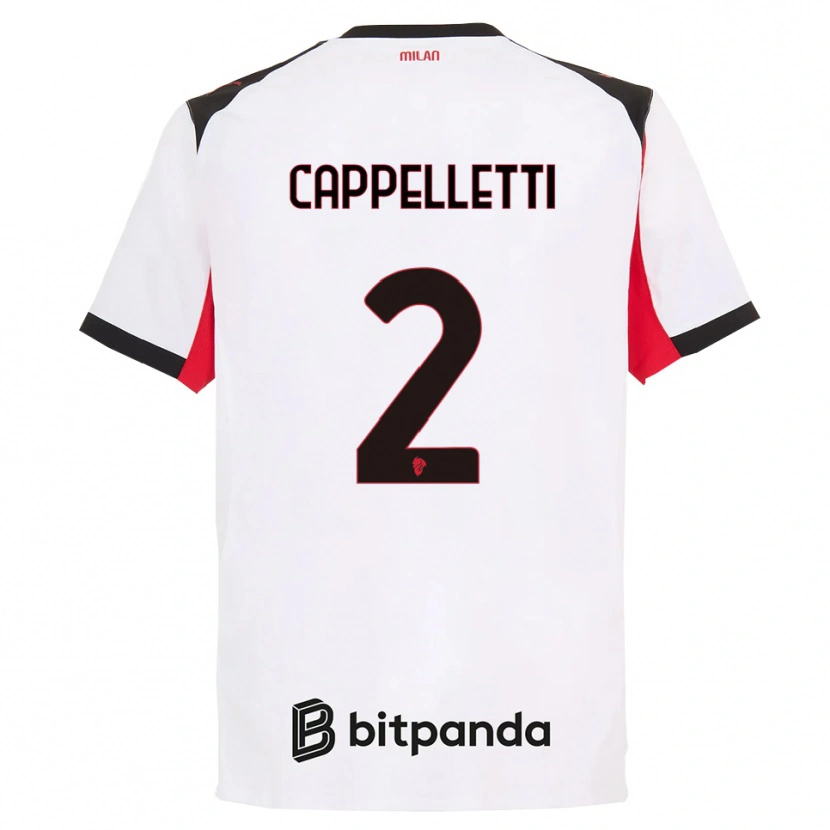 Danxen Criança Camisola Mattia Cappelletti #2 Branco Preto Alternativa 2025/26 Camisa Brasil