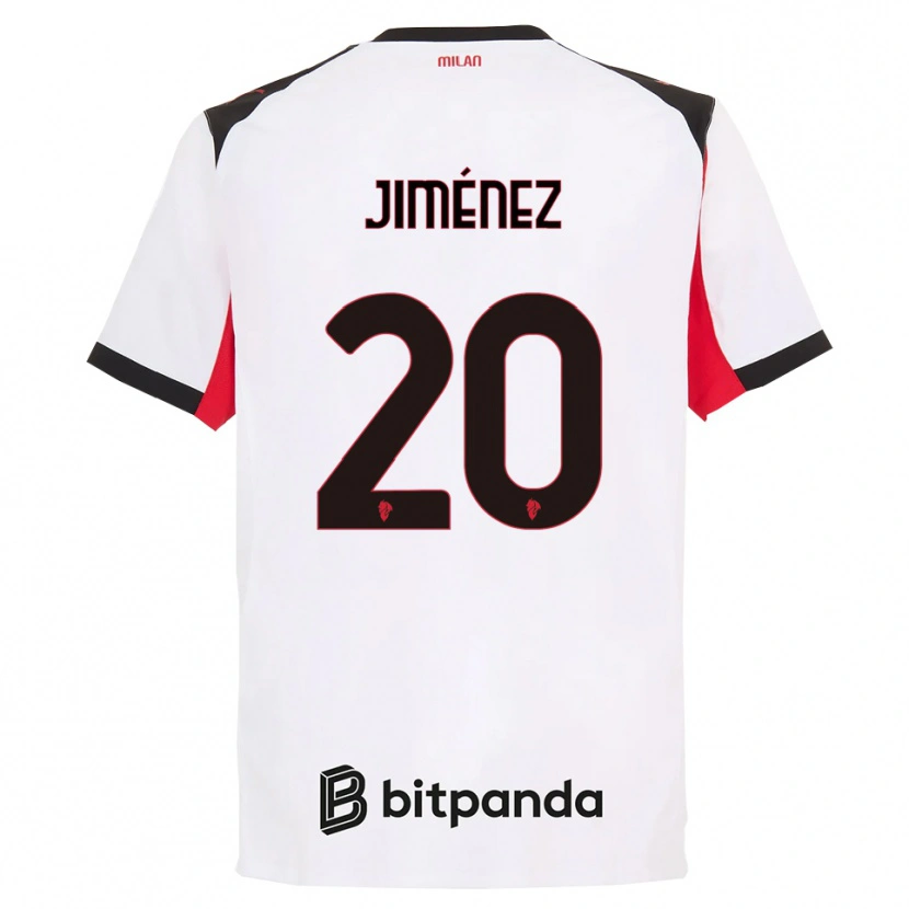 Danxen Criança Camisola Álex Jiménez #20 Branco Preto Alternativa 2025/26 Camisa Brasil