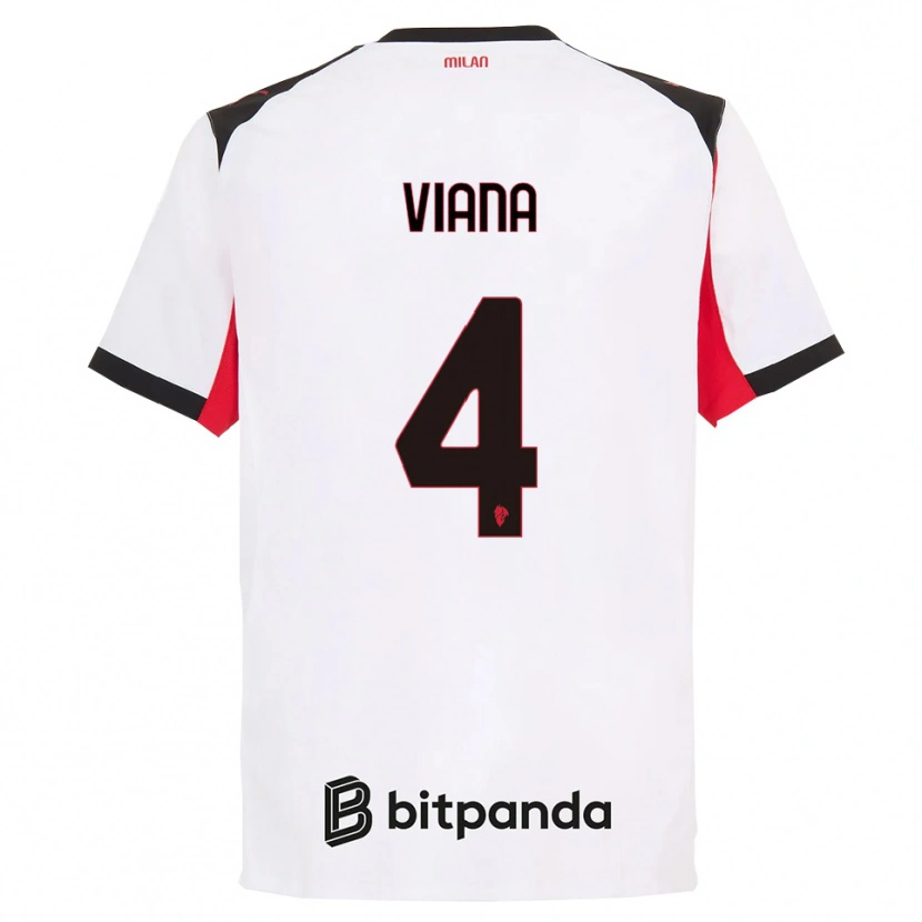 Danxen Criança Camisola Viana Seedorf #4 Branco Preto Alternativa 2025/26 Camisa Brasil