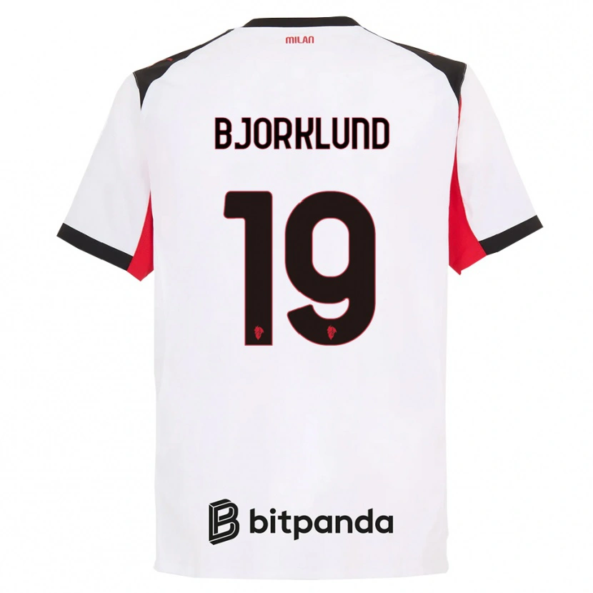 Danxen Criança Camisola Lukas Bjorklund #19 Branco Preto Alternativa 2025/26 Camisa Brasil