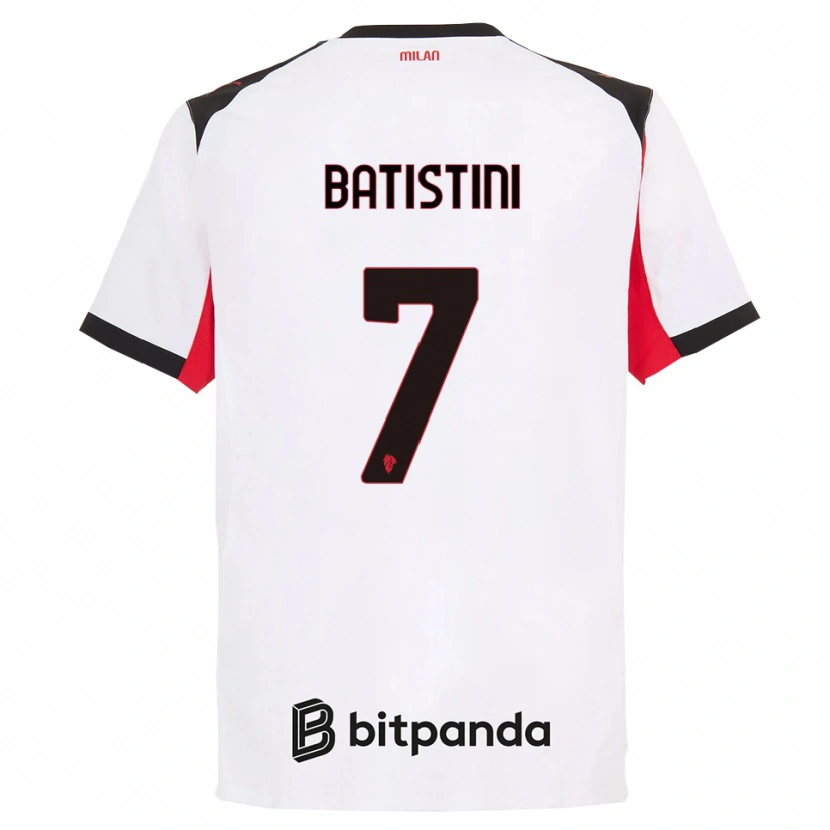 Danxen Criança Camisola Simone Batistini #7 Branco Preto Alternativa 2025/26 Camisa Brasil