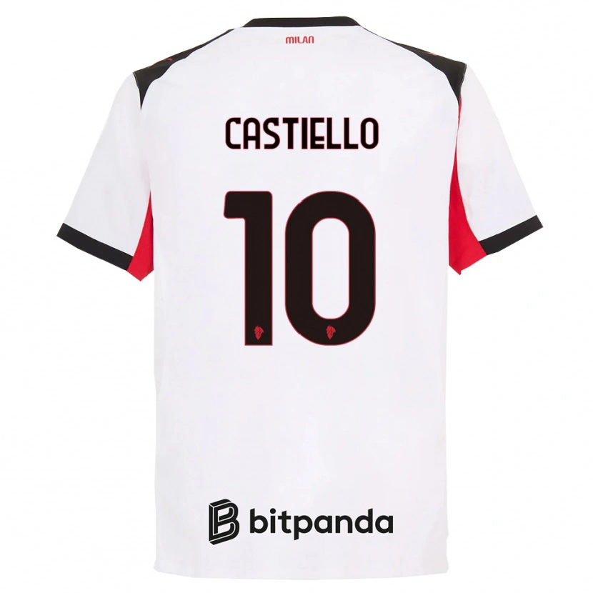 Danxen Criança Camisola Alex Castiello #10 Branco Preto Alternativa 2025/26 Camisa Brasil