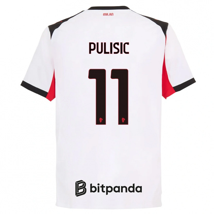 Danxen Criança Camisola Christian Pulisic #11 Branco Preto Alternativa 2025/26 Camisa Brasil