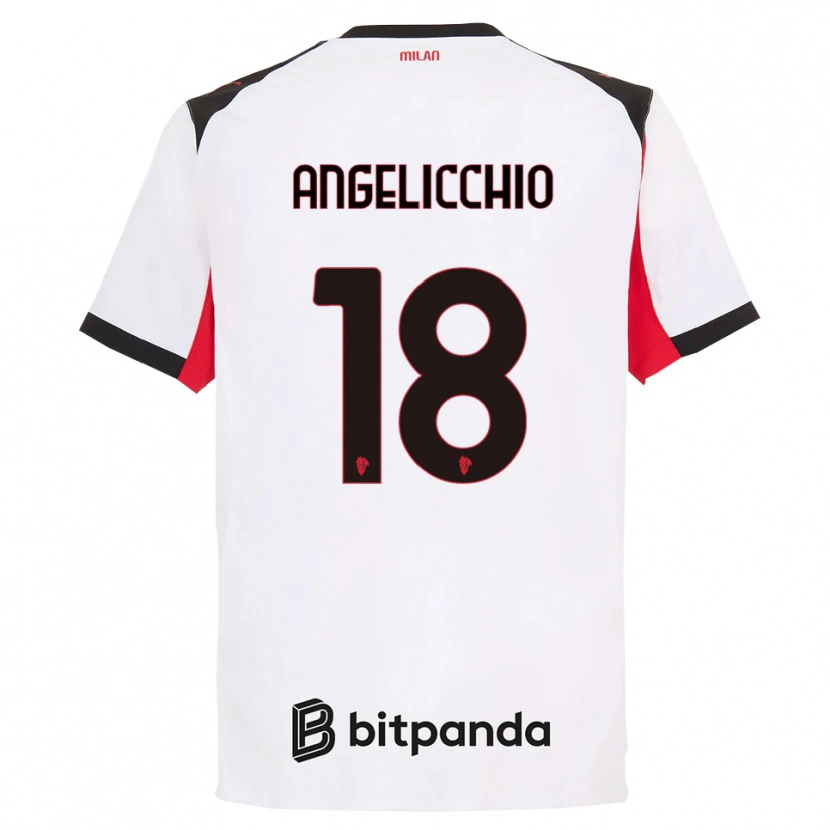 Danxen Criança Camisola Mattia Angelicchio #18 Branco Preto Alternativa 2025/26 Camisa Brasil