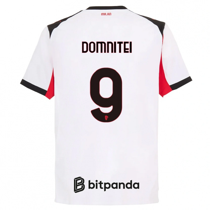 Danxen Criança Camisola Francesco Domniței #9 Branco Preto Alternativa 2025/26 Camisa Brasil