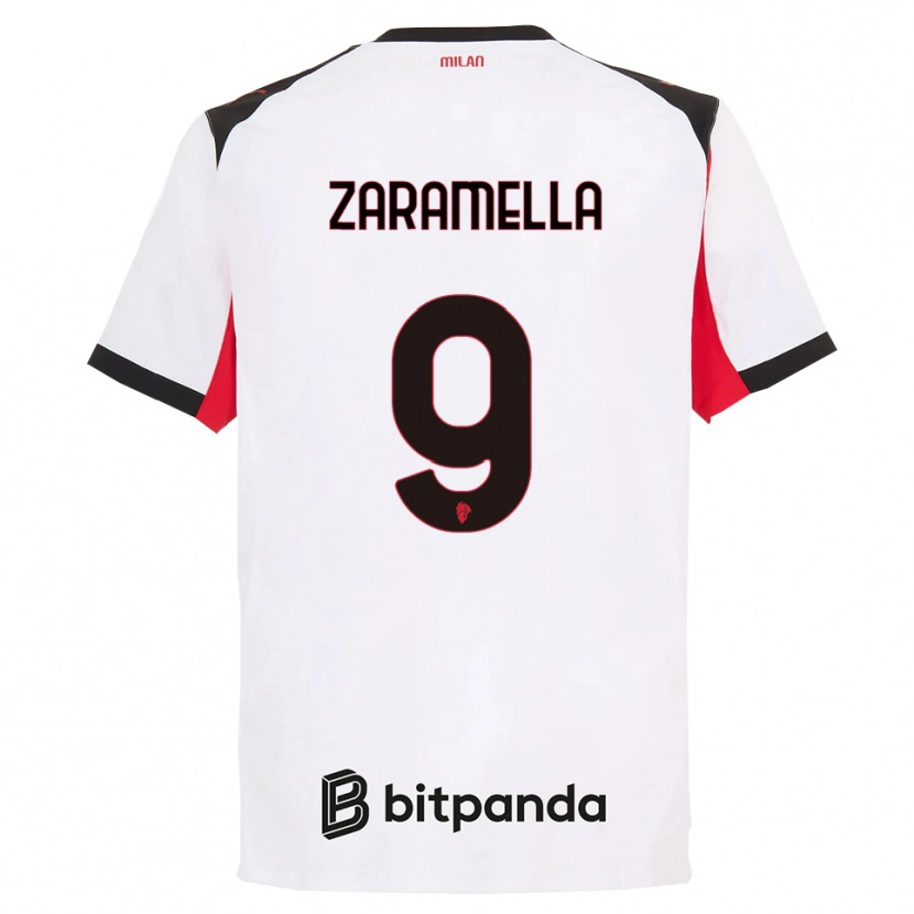 Danxen Criança Camisola Mattia Zaramella #9 Branco Preto Alternativa 2025/26 Camisa Brasil