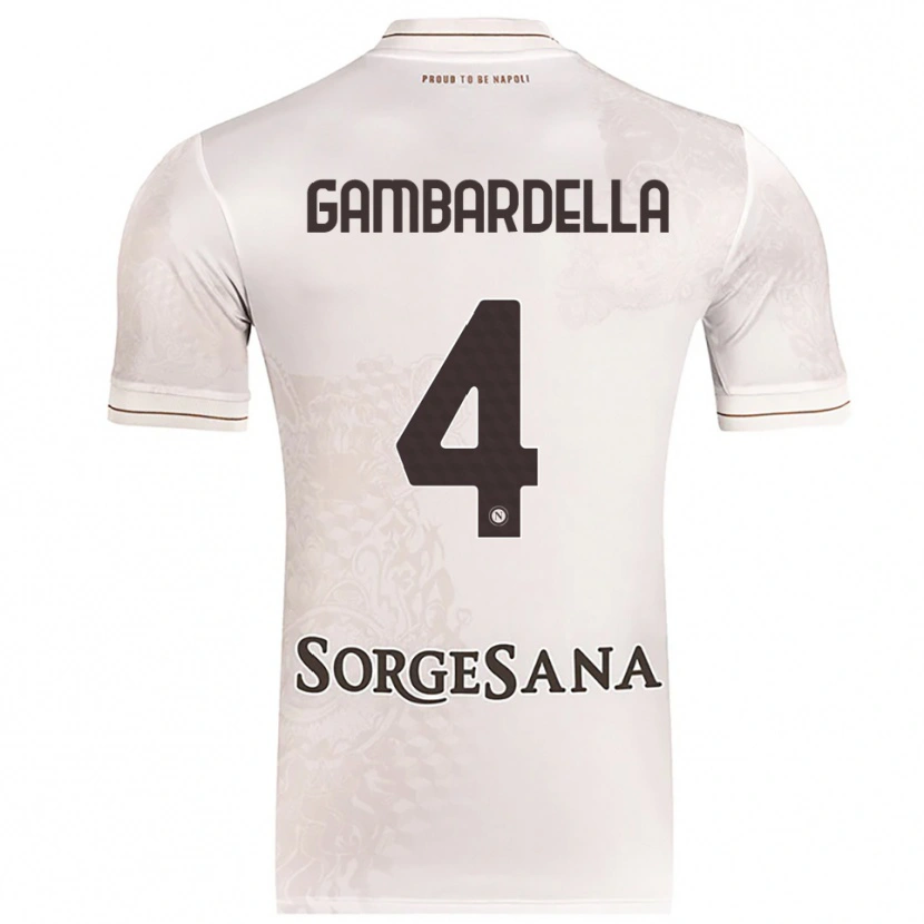 Danxen Criança Camisola Vittorio Gambardella #4 Champagne Marrom Alternativa 2025/26 Camisa Brasil