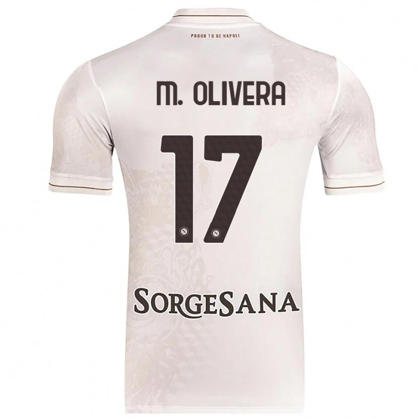 Danxen Criança Camisola Mathías Olivera #17 Champagne Marrom Alternativa 2025/26 Camisa Brasil