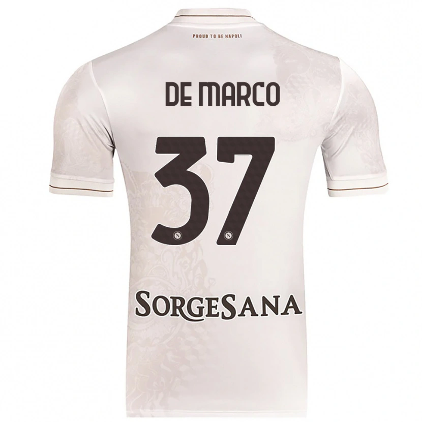 Danxen Criança Camisola Francesco De Marco #37 Champagne Marrom Alternativa 2025/26 Camisa Brasil