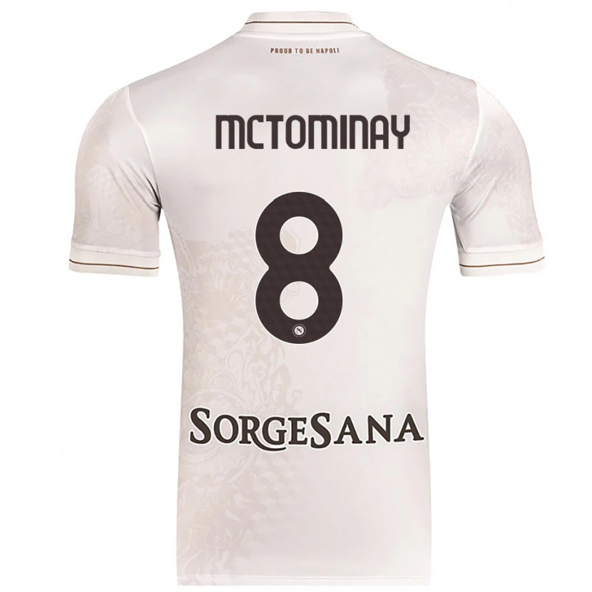 Danxen Criança Camisola Scott Mctominay #8 Champagne Marrom Alternativa 2025/26 Camisa Brasil