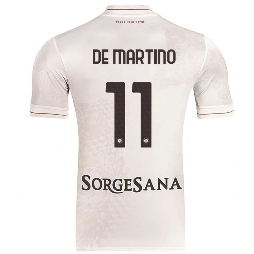 Danxen Criança Camisola Giuseppe De Martino #11 Champagne Marrom Alternativa 2025/26 Camisa Brasil
