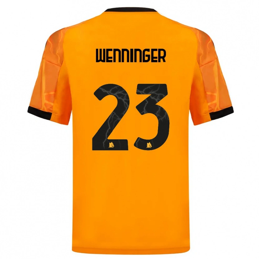 Danxen Criança Camisola Carina Wenninger #23 Laranja Preto Alternativa 2025/26 Camisa Brasil