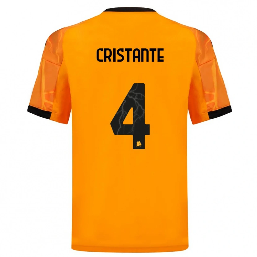 Danxen Criança Camisola Bryan Cristante #4 Laranja Preto Alternativa 2025/26 Camisa Brasil