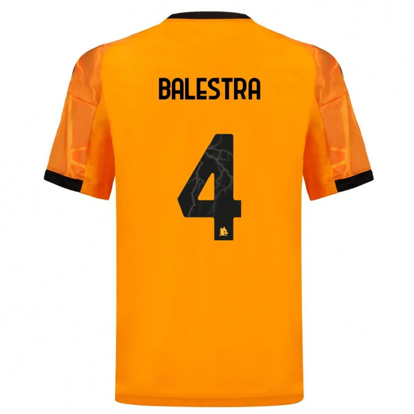 Danxen Criança Camisola Christian Balestra #4 Laranja Preto Alternativa 2025/26 Camisa Brasil
