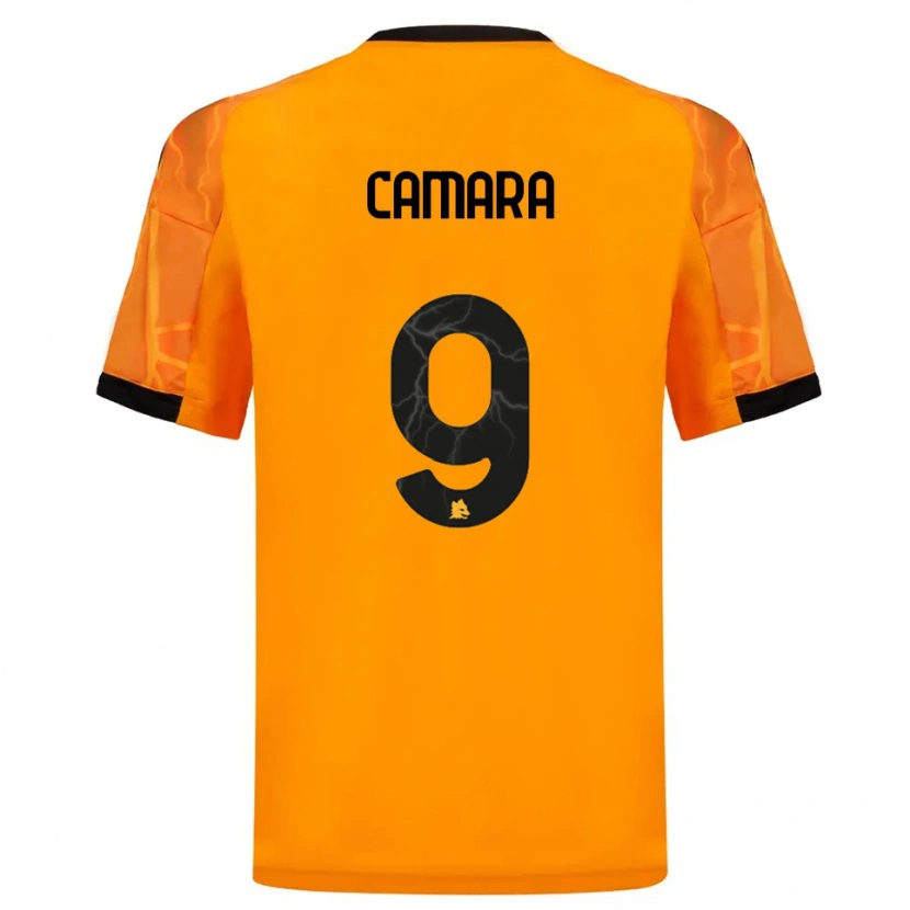 Danxen Criança Camisola Mandjou Camara #9 Laranja Preto Alternativa 2025/26 Camisa Brasil
