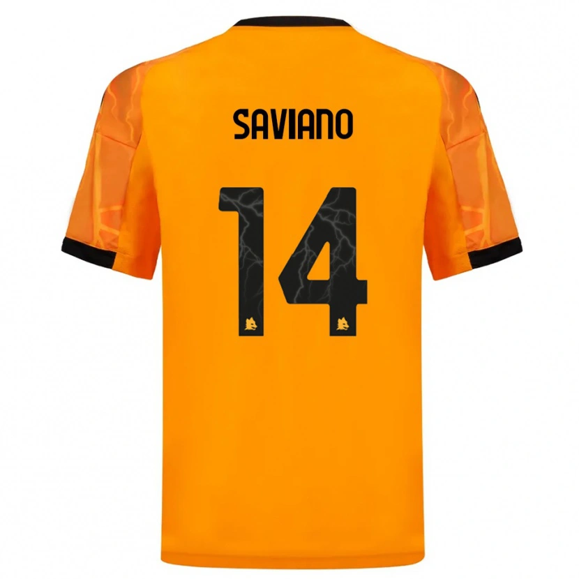 Danxen Criança Camisola Giuseppe Saviano #14 Laranja Preto Alternativa 2025/26 Camisa Brasil