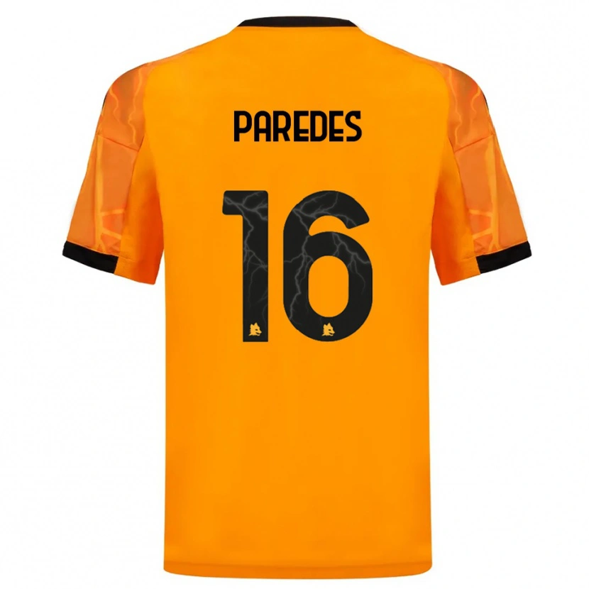 Danxen Criança Camisola Leandro Paredes #16 Laranja Preto Alternativa 2025/26 Camisa Brasil
