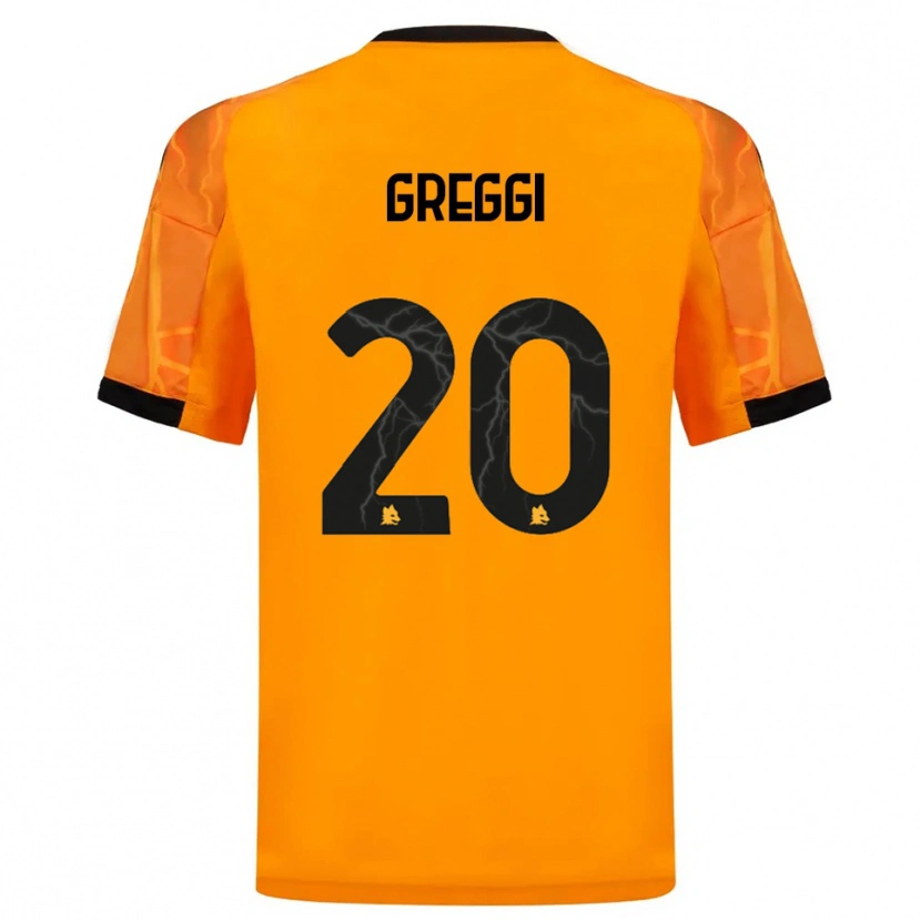 Danxen Criança Camisola Giada Greggi #20 Laranja Preto Alternativa 2025/26 Camisa Brasil