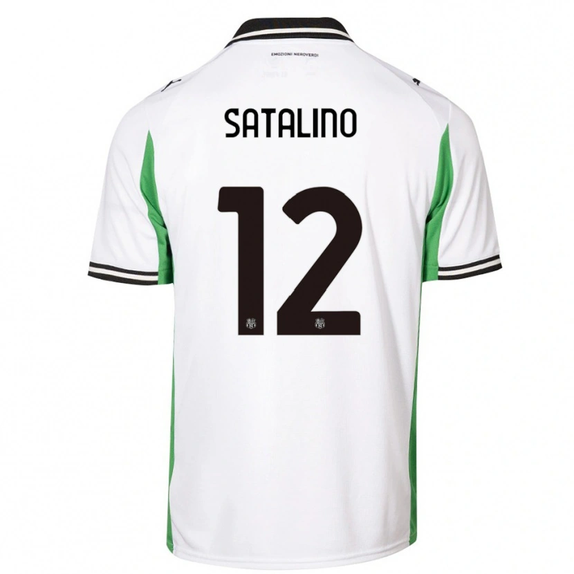 Danxen Criança Camisola Giacomo Satalino #12 Branco Verde Preto Alternativa 2025/26 Camisa Brasil