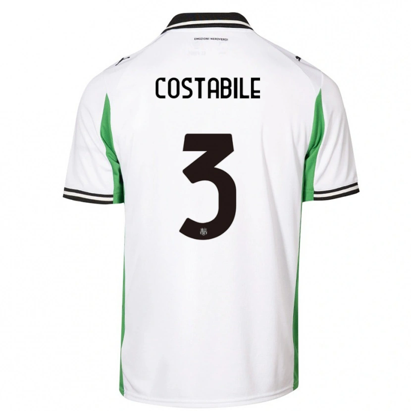 Danxen Criança Camisola Cristian Costabile #3 Branco Verde Preto Alternativa 2025/26 Camisa Brasil