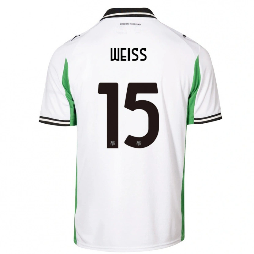 Danxen Criança Camisola David Weiss #15 Branco Verde Preto Alternativa 2025/26 Camisa Brasil