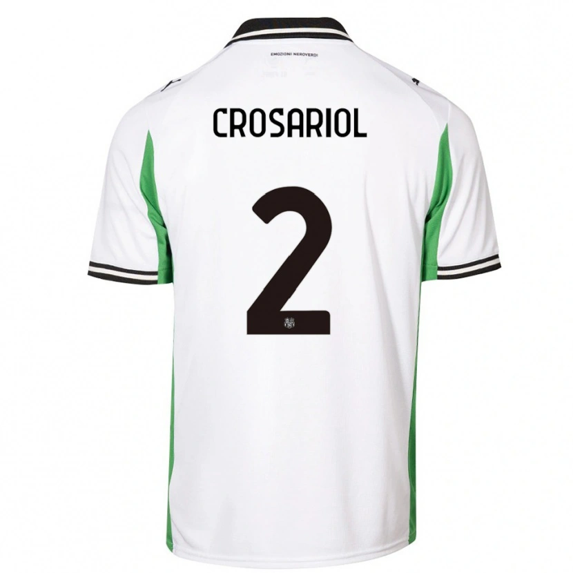 Danxen Criança Camisola Daniel Crosariol #2 Branco Verde Preto Alternativa 2025/26 Camisa Brasil